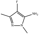 1H-Pyrazol-5-amine, 4-fluoro-1,3-dimethyl- Struktur