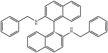 R-N, N’-dibenzyl-1,1'-binaphthyldiamine Struktur