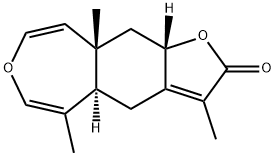 (4aR)-3,5,9aβ-Trimethyl-4aα,9a,10,10aβ-tetrahydrofuro[2,3-h][3]benzoxepin-2(4H)-one Struktur