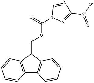 1H-1,2,4-Triazole-1-carboxylic acid, 3-nitro-, 9H-fluoren-9-ylmethyl ester Struktur