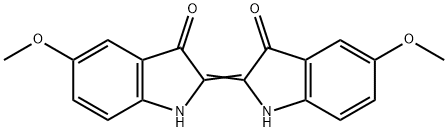 3H-Indol-3-one, 2-(1,3-dihydro-5-methoxy-3-oxo-2H-indol-2-ylidene)-1,2-dihydro-5-methoxy- Struktur