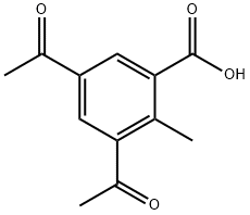 Benzoic acid, 3,5-diacetyl-2-methyl- Struktur