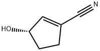 1-Cyclopentene-1-carbonitrile, 3-hydroxy-, (3S)- Struktur