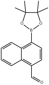 4-(4,4,5,5-Tetramethyl-[1,3,2]dioxaborolan-2-yl)-naphthalene-1-carbaldehyde Struktur