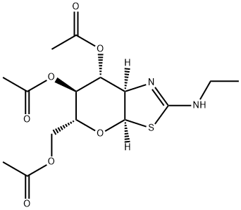 (3aR,SR,6S,7R,7aR)-5-(Acetoxymethyl)-2-(ethylamino)-5,6,7,7atetrahydro-3aH-pyrano[3,2-d]thiazole-6,7-diyl diacetate Struktur