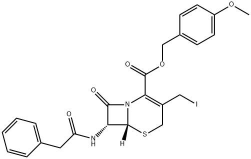 5-Thia-1-azabicyclo[4.2.0]oct-2-ene-2-carboxylic acid, 3-(iodomethyl)-8-oxo-7-[(2-phenylacetyl)amino]-, (4-methoxyphenyl)methyl ester, (6R,7R)-