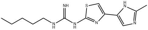 2-(N-Pentyl-N'-guanidino)-4-(2-methylimidazol-4-yl)thiazole Struktur