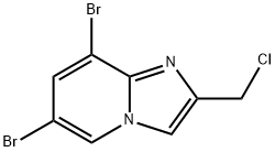 Imidazo[1,2-a]pyridine, 6,8-dibromo-2-(chloromethyl)- Struktur