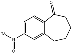 2-nitro-6,7,8,9-tetrahydro-5H-benzo[7]annulen-5-one Struktur