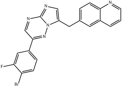 6-((2-(4-bromo-3-fluorophenyl)imidazo[1,2-b][1,2,4]triazin-7-yl)methyl)quinoline