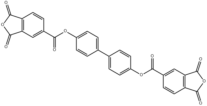 5-Isobenzofurancarboxylic acid, 1,3-dihydro-1,3-dioxo-, 5,5'-[1,1'-biphenyl]-4,4'-diyl ester Struktur