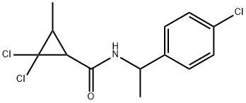 Cyclopropanecarboxamide, 2,2-dichloro-N-[1-(4-chlorophenyl)ethyl]-3-methyl- Struktur