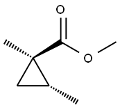 Cyclopropanecarboxylic acid, 1,2-dimethyl-, methyl ester, (1R,2R)-rel- (9CI) Struktur