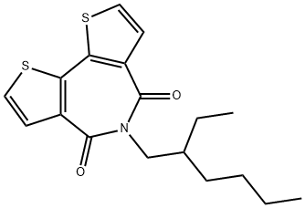 4H-Dithieno[3,2-c:2',3'-e]azepine-4,6(5H)-dione, 5-(2-ethylhexyl)- Struktur