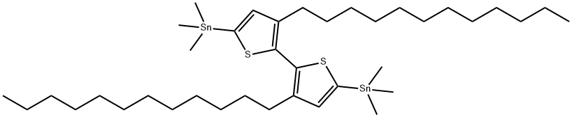 (3,3'-didodecyl-2,2'-bithiophene-5,5'-
diyl)bis(triMethylstannane) Struktur