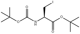 (R)-tert-Butyl 2-((tert-butoxycarbonyl)amino)-3-iodopropanoate Struktur