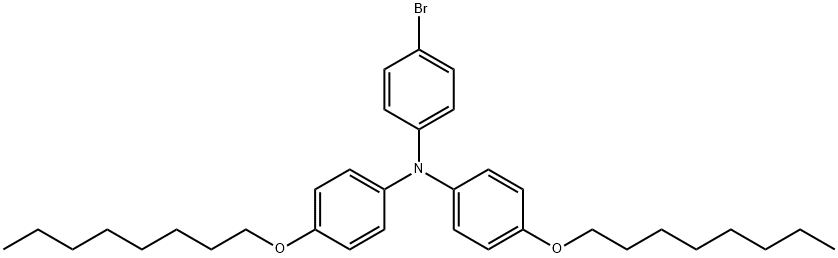 Benzenamine, N-(4-bromophenyl)-4-(octyloxy)-N-[4-(octyloxy)phenyl]- Struktur