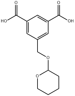 1,3-Benzenedicarboxylic acid, 5-[[(tetrahydro-2H-pyran-2-yl)oxy]methyl]- Struktur