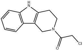 2-Chloro-1-{1H,2H,3H,4H,5H-pyrido[4,3-b]indol-2-yl}ethan-1-one Struktur