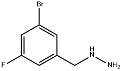 Hydrazine, [(3-bromo-5-fluorophenyl)methyl]- Struktur