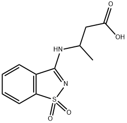 3-[(1,1-Dioxo-1,2-benzothiazol-3-yl)amino]butanoic Acid Struktur