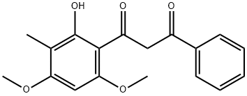 1,3-Propanedione, 1-(2-hydroxy-4,6-dimethoxy-3-methylphenyl)-3-phenyl- Struktur