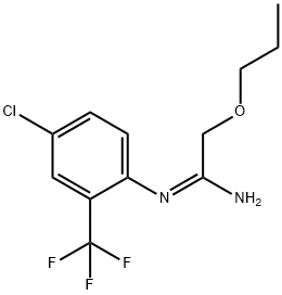 TRIFLUMIZOLE METABOLITE4-CHLORO-Α,Α,Α-TRIFLUORO-N-(1-AMINO-2-PROPOXYETHYLIDENE)-O-TOLUIDINE Struktur