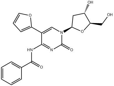 N4-Benzoyl-5-(furan-2-yl)-2’-deoxycytidine Struktur