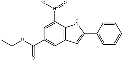 ethyl 7-nitro-2-phenyl-1H-indole-5-carboxylate（WS205157） Struktur