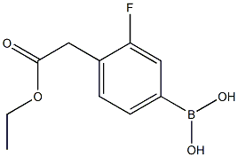 4-(Ethoxycarbonylmethyl)-3-fluorophenylboronic acid Struktur