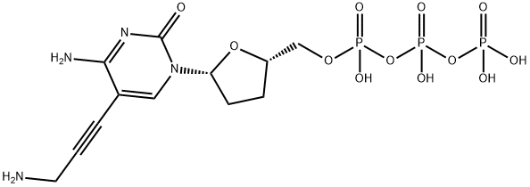 5-(3-Amino-1-propyn-1-yl)-2',3'-dideoxy-5'-(tetrahydrogen triphosphate)cytidine Struktur