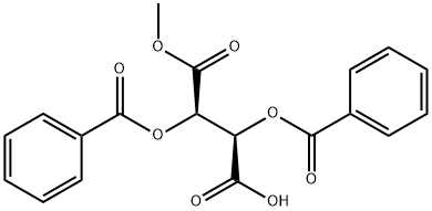 Butanedioic acid, 2,3-bis(benzoyloxy)-, 1-methyl ester, (2R,3R)- Struktur