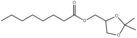 (2,2-dimethyl-1,3-dioxolane-4-yl)methyl caprylate Struktur