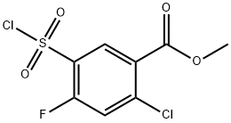 Methyl 2-Chloro-5-(chlorosulfonyl)-4-fluorobenzoate Struktur