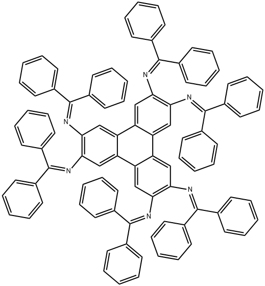 2,3,6,7,10,11-Triphenylenehexamine, N2,N3,N6,N7,N10,N11-hexakis(diphenylmethylene)- Struktur