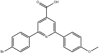 JR-9108, 2-(4-Bromophenyl)-6-(4-methoxyphenyl)pyridine-4-carboxylic acid, 97% Struktur