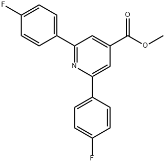 JR-9129, Methyl 2,6-bis(4-fluorophenyl)pyridine-4-carboxylate, 97% Struktur