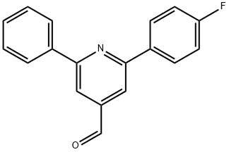 JR-9166, 2-(4-Fluorophenyl)-6-phenylpyridine-4-carbaldehyde, 97% Struktur