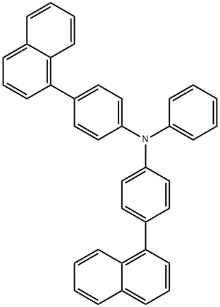 Benzenamine, 4-(1-naphthalenyl)-N-[4-(1-naphthalenyl)phenyl]-N-phenyl- Struktur