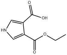 1H-Pyrrole-3,4-dicarboxylic acid, 3-ethyl ester Struktur