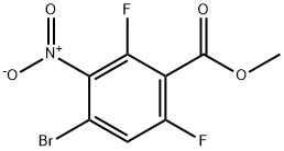 Benzoic acid, 4-bromo-2,6-difluoro-3-nitro-, methyl ester Struktur