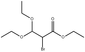 Propanoic acid, 2-bromo-3,3-diethoxy-, ethyl ester Struktur