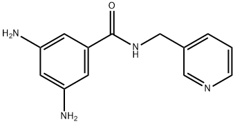 3,5-diamino-N-(pyridin-3-ylmethyl)benzamide Struktur