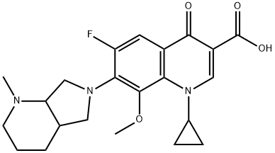 Moxifloxacin Related Compound F (25 mg) (1-Cyclopropyl-6-fluoro-8-methoxy-7-(1-methyloctahydro-6H-pyrrolo[3,4-b]pyridin-6-yl)-4-oxo-1,4-dihydroquinoline-3-carboxylic acid) Struktur