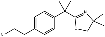 Oxazole, 2-[1-[4-(2-chloroethyl)phenyl]-1-methylethyl]-4,5-dihydro-4,4-dimethyl- Struktur