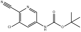 Carbamic acid, N-(5-chloro-6-cyano-3-pyridinyl)-, 1,1-dimethylethyl ester Struktur