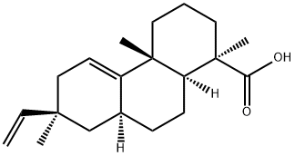 1-Phenanthrenecarboxylic acid, 7-ethenyl-1,2,3,4,4a,6,7,8,8a,9,10,10a-dodecahydro-1,4a,7-trimethyl-, (1R,4aR,7S,8aS,10aS)- Struktur