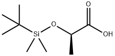 Propanoic acid, 2-[[(1,1-dimethylethyl)dimethylsilyl]oxy]-, (2R)- Struktur