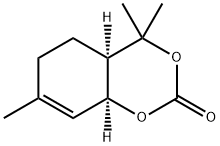 4H-1,3-Benzodioxin-2-one, 4a,5,6,8a-tetrahydro-4,4,7-trimethyl-, (4aR,8aS)- Struktur