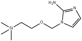 1-((2-(trimethylsilyl)ethoxy)methyl)-1H-imidazole-2-amine Struktur